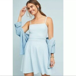 Hutch Light Blue and White Striped Dress